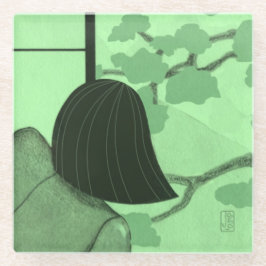 ガール日本のサマークラスガラスコースター ガラスコースター