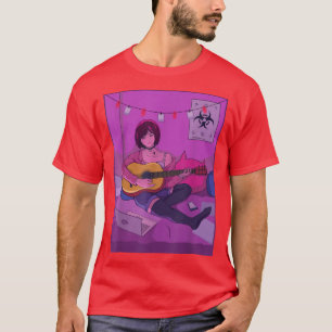 ガール日本のズ遊ギターアニメマンガグラフィックA Tシャツ