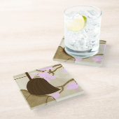 ガール日本の春クラシーガラスコースター ガラスコースター (アングル)