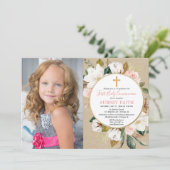 ガール最初の聖体拝領写真の招待 招待状 (スタンド正面)