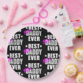 ガール最高のダディーエバーパターン ペーパープレート (パーティー)