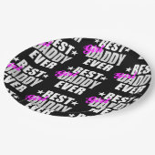 ガール最高のダディーエバーパターン ペーパープレート (アングル)