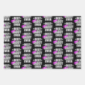 ガール最高のダディーエバーパターン ラッピングペーパーシート (正面2)