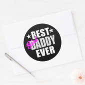 ガール最高のダディーエバー ラウンドシール (封筒)