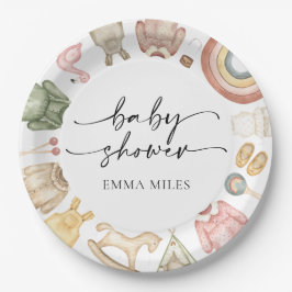 ガール服ベビーシャワー紙プレート ペーパープレート