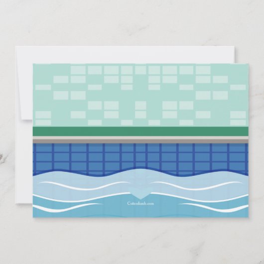 ガール泳ぐ人 招待状 (裏面)