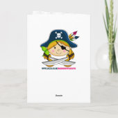 ガール海賊船シーン6誕生日カード カード (裏面)