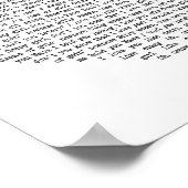 ガール熱狂するハートソングリリックウォールアートプリント ポスター (角)