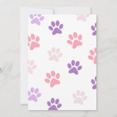 ガール獣医動物子供の誕生日パーティー 招待状 (裏面)