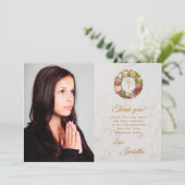 ガール確認写真金ゴールドクロスバラリース サンキューカード (スタンド正面)