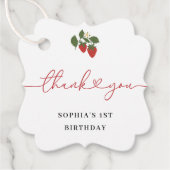 ガール素朴エレガントズベリーファースト誕生日 フェイバータグ (正面)