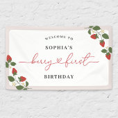 ガール素朴ズエレガントベリーファースト誕生日へようこそ 横断幕