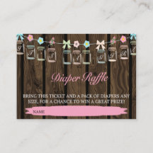 ガール素朴メイソンの瓶おむつラッフルチケット