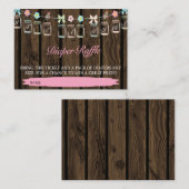 ガール素朴メイソンの瓶おむつラッフルチケット エンクロージャーカード (正面/裏面)