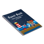 ガール航海のベアーレッドベビーシャワーゲストブック ノートブック (右側)