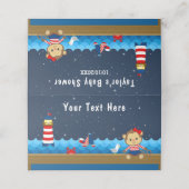 ガール航海のモンキーレッドとネイビーベイビーシャワー プレイスカード (外部開封)