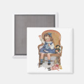 ガール裁縫ドリー マグネット (正面/裏面)