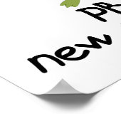 ガール誇りを持ったギフトのおじいさん ポスター (角)