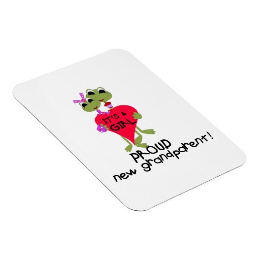 ガール誇りを持ったギフトのおじいさん マグネット (右側)