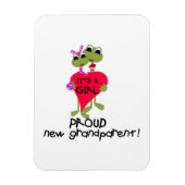 ガール誇りを持ったギフトのおじいさん マグネット (縦)