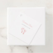 ガール誕生メシンプルメントピンク大切の足跡 フェイバータグ (インサイチュ)