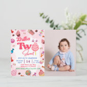 ガール誕生日キャンディツスウィートパーティー 招待状 (スタンド正面)