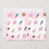 ガール誕生日キャンディツスウィートパーティー 招待状 (裏面)