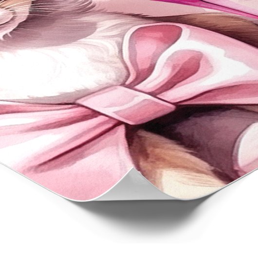 ガール誕生日グラムメイクアップウェルカム ポスター (角)