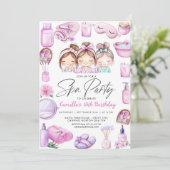 ガール誕生日スパパーティー 招待状 (スタンド正面)
