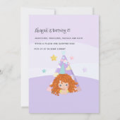 ガール誕生日スランバーパーティー 招待状 (裏面)