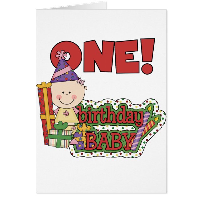 ガール誕生日ベビーTシャツとギフト (正面)