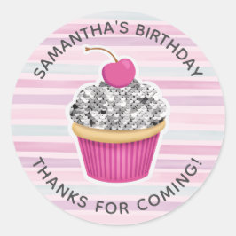 ガール誕生日感謝していユー ラウンドシール