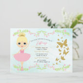 ガール誕生日招待状 招待状 (スタンド正面)