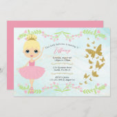 ガール誕生日招待状 招待状 (正面/裏面)