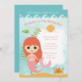 ガール誕生日招待状 招待状 (正面/裏面)