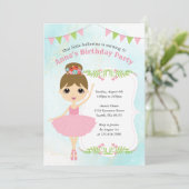 ガール誕生日招待状 招待状 (スタンド正面)