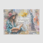 ガール読ズのカスタマイズ可能な引用文切り離し紙 薄葉紙 (正面)