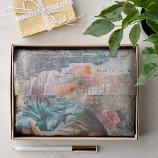 ガール読ズのカスタマイズ可能な引用文切り離し紙 薄葉紙 (ギフト)