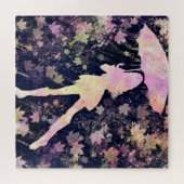 ガール踊りインザレインジグソーパズル絵画- s ジグソーパズル (横)