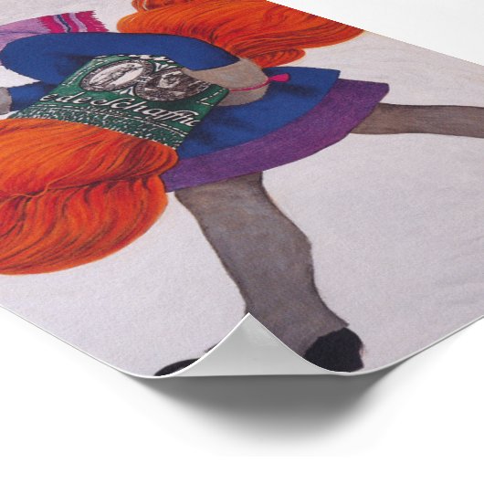 ガール運ズ糸ヴィンテージの巨大な串 ポスター (角)