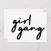 ガール集団 |かわいい女の子パワーモダンフェミニズム ポストカード (正面/裏面)