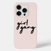 ガール集団 |ガールパワーモダンフェミニズム赤面ピンク Case-Mate iPhoneケース (裏面)