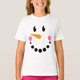 ガール雪だるまTシャツ(デザイン1) Tシャツ