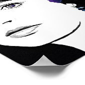 ガール顔かわいらしファッションイラストレーション素晴らしアート ポスター (角)