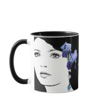 ガール顔エミリー名カスタマイズ可能なブルーアイリスフローラ