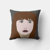ガール顔ポートレート クッション (裏面)