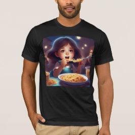 ガール食べススパゲティ Tシャツ