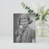 ガール食べズアイスクリーム ポストカード (スタンド正面)