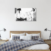 ガール食べ物を与えズベアーカブ キャンバスプリント (インサイチュ (寝室))