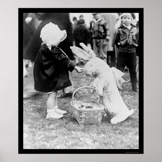 ガール食べ物を与えズ・ザ・イースター・バニー1929 ポスター (正面)